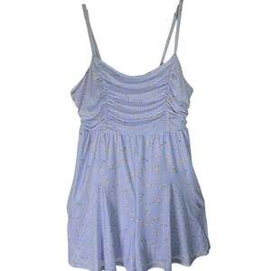 Live to be Spoiled Romper Womens Large Lavendar Floral Spring Light Weight